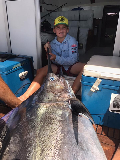 ANGLER: Max Hardy SPECIES: Blue Marlin WEIGHT: 214kg LURE: JB Lures Big Dingo.